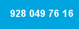 928 049 76 16 928 049 76 16